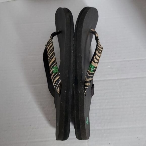 Sanuk Sandals Flip Flops Shoes Tongs Zebra Print SHOES Women's WOMAN'S Size 8 - Picture 8 of 14